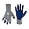 Ge Coated Gloves, Crinkle Rubber, Gray/Royal Blue, XL 24 PK GG209XL - alternate 1